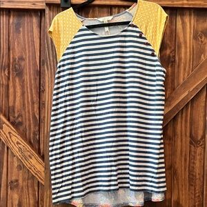 Matilda Jane Blue and Yellow Striped Tunic